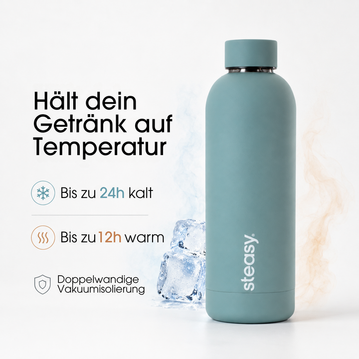 Steasy Edelstahl Thermoflasche in Green Pepper