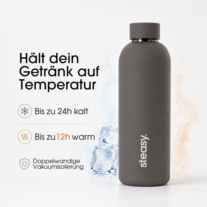 Steasy Edelstahl Thermoflasche in Lava Salt